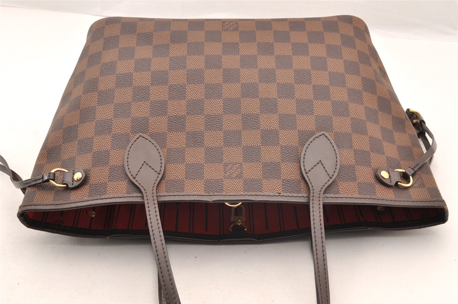 Authentic Louis Vuitton Damier Neverfull PM Shoulder Tote Bag N51109 LV 7011I