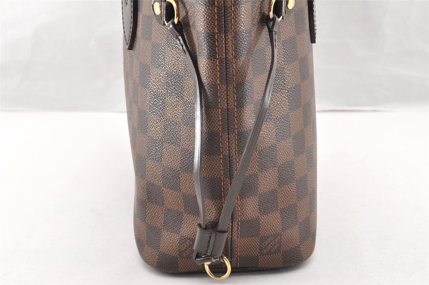 Authentic Louis Vuitton Damier Neverfull PM Shoulder Tote Bag N51109 LV 7011I