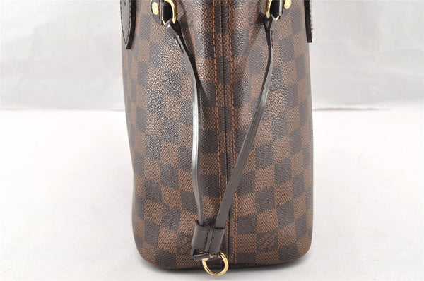 Authentic Louis Vuitton Damier Neverfull PM Shoulder Tote Bag N51109 LV 7011I