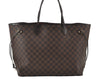Authentic Louis Vuitton Damier Neverfull GM Shoulder Tote Bag N51106 LV 7022I