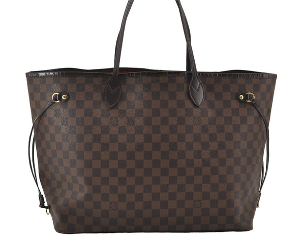 Authentic Louis Vuitton Damier Neverfull GM Shoulder Tote Bag N51106 LV 7022I