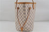 Authentic Louis Vuitton Damier Azur Neverfull MM Tote Bag N51107 LV 7023D