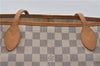 Authentic Louis Vuitton Damier Azur Neverfull MM Tote Bag N51107 LV 7023D