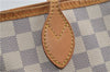 Authentic Louis Vuitton Damier Azur Neverfull MM Tote Bag N51107 LV 7023D