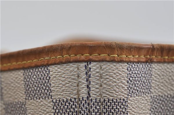Authentic Louis Vuitton Damier Azur Neverfull MM Tote Bag N51107 LV 7023D