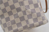 Authentic Louis Vuitton Damier Azur Neverfull MM Tote Bag N51107 LV 7023D
