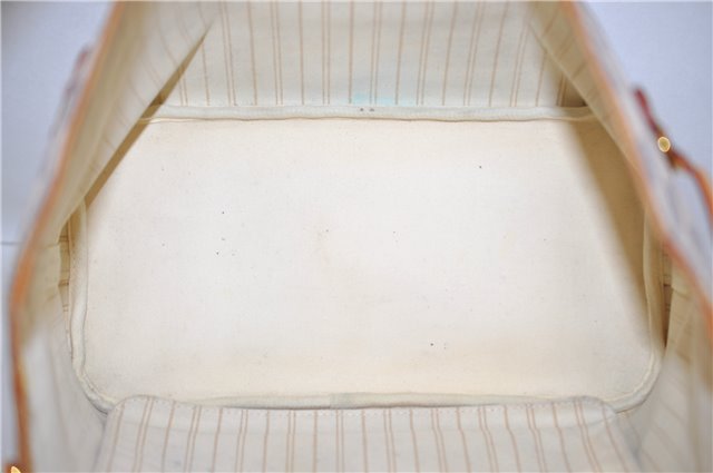 Authentic Louis Vuitton Damier Azur Neverfull MM Tote Bag N51107 LV 7023D