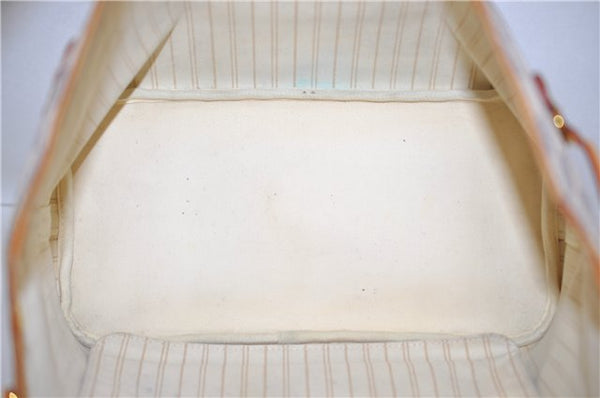 Authentic Louis Vuitton Damier Azur Neverfull MM Tote Bag N51107 LV 7023D