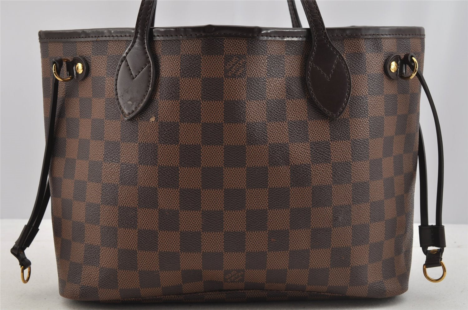 Authentic Louis Vuitton Damier Neverfull PM Shoulder Tote Bag N51109 LV 7023I