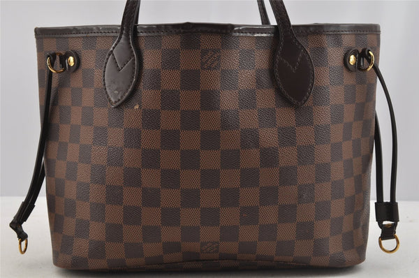 Authentic Louis Vuitton Damier Neverfull PM Shoulder Tote Bag N51109 LV 7023I