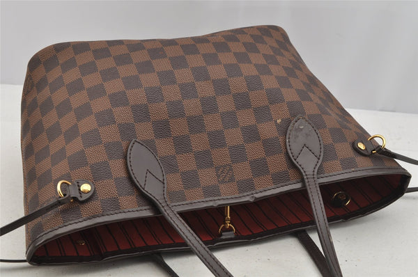 Authentic Louis Vuitton Damier Neverfull PM Shoulder Tote Bag N51109 LV 7023I