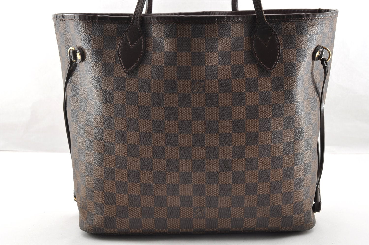 Authentic Louis Vuitton Damier Neverfull MM Shoulder Tote Bag N51105 LV 7025I