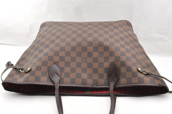 Authentic Louis Vuitton Damier Neverfull MM Shoulder Tote Bag N51105 LV 7025I
