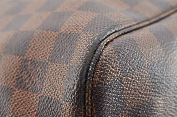 Authentic Louis Vuitton Damier Neverfull MM Shoulder Tote Bag N51105 LV 7025I