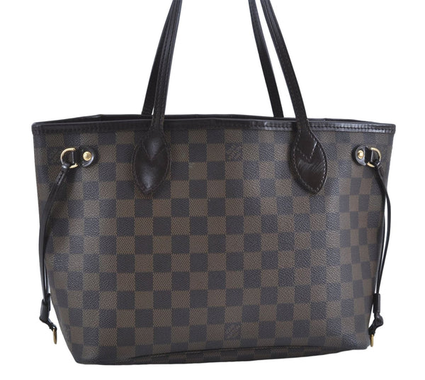 Authentic Louis Vuitton Damier Neverfull PM Shoulder Tote Bag N51109 LV 7119C