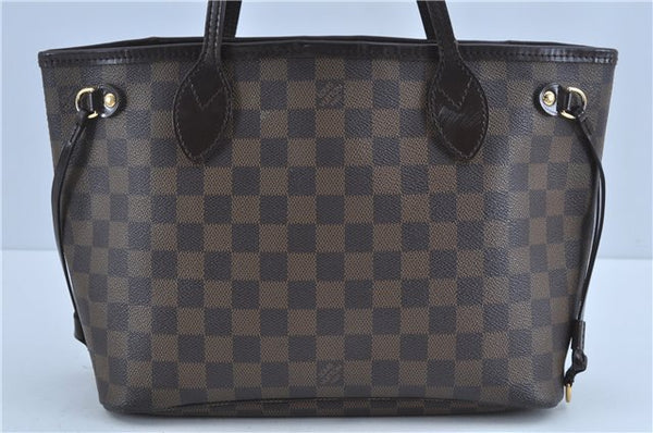 Authentic Louis Vuitton Damier Neverfull PM Shoulder Tote Bag N51109 LV 7119C