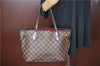 Authentic Louis Vuitton Damier Neverfull PM Shoulder Tote Bag N51109 LV 7119C