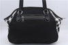 Authentic BURBERRY BLUE LABEL Check Shoulder Tote Bag Nylon Leather Black 7179D