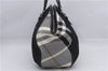 Authentic BURBERRY BLUE LABEL Check Shoulder Tote Bag Nylon Leather Black 7179D