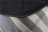 Authentic BURBERRY BLUE LABEL Check Shoulder Tote Bag Nylon Leather Black 7179D