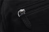 Authentic BURBERRY BLUE LABEL Check Shoulder Tote Bag Nylon Leather Black 7179D