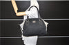 Authentic BURBERRY BLUE LABEL Check Shoulder Tote Bag Nylon Leather Black 7179D