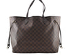 Authentic Louis Vuitton Damier Neverfull GM Shoulder Tote Bag N51106 LV 7205I