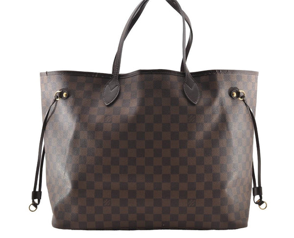Authentic Louis Vuitton Damier Neverfull GM Shoulder Tote Bag N51106 LV 7205I