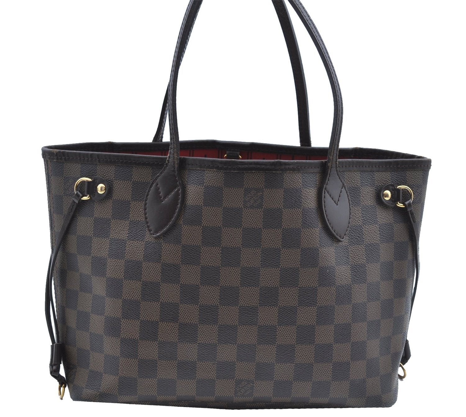 Authentic Louis Vuitton Damier Neverfull PM Shoulder Tote Bag N51109 LV 7347C