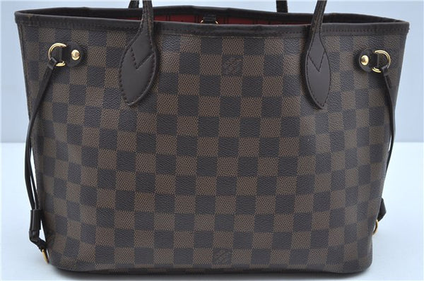 Authentic Louis Vuitton Damier Neverfull PM Shoulder Tote Bag N51109 LV 7347C