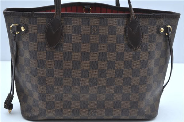 Authentic Louis Vuitton Damier Neverfull PM Shoulder Tote Bag N51109 LV 7347C