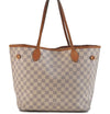 Authentic LOUIS VUITTON Damier Azur Neverfull MM Tote Bag Purse N51107 LV 7356C