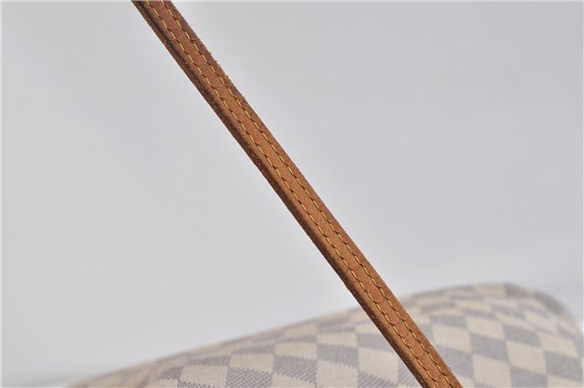 Authentic LOUIS VUITTON Damier Azur Neverfull MM Tote Bag Purse N51107 LV 7356C