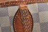 Authentic LOUIS VUITTON Damier Azur Neverfull MM Tote Bag Purse N51107 LV 7356C
