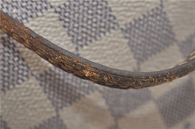 Authentic LOUIS VUITTON Damier Azur Neverfull MM Tote Bag Purse N51107 LV 7356C