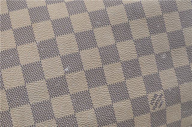 Authentic LOUIS VUITTON Damier Azur Neverfull MM Tote Bag Purse N51107 LV 7356C