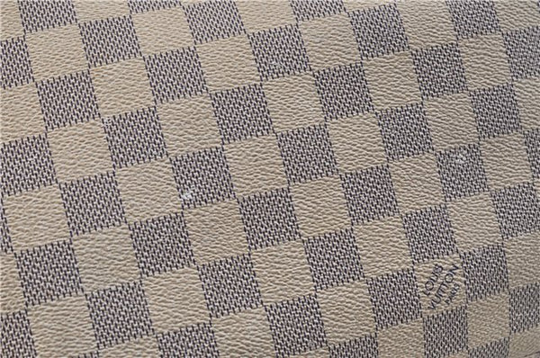 Authentic LOUIS VUITTON Damier Azur Neverfull MM Tote Bag Purse N51107 LV 7356C