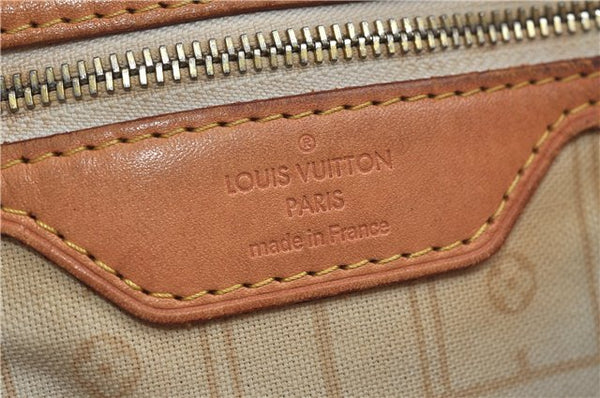 Authentic LOUIS VUITTON Damier Azur Neverfull MM Tote Bag Purse N51107 LV 7356C