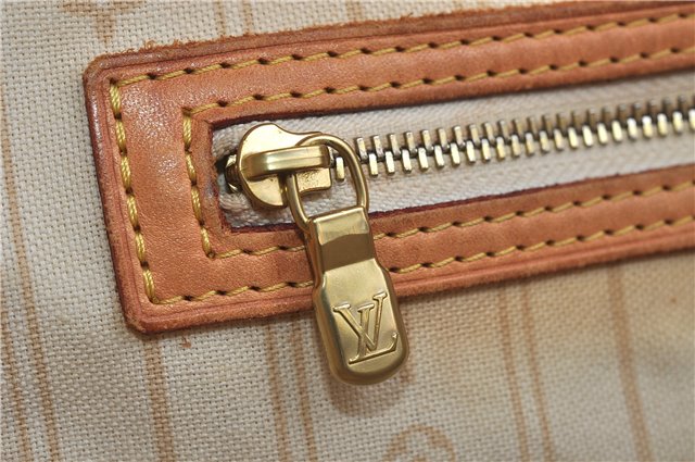 Authentic LOUIS VUITTON Damier Azur Neverfull MM Tote Bag Purse N51107 LV 7356C