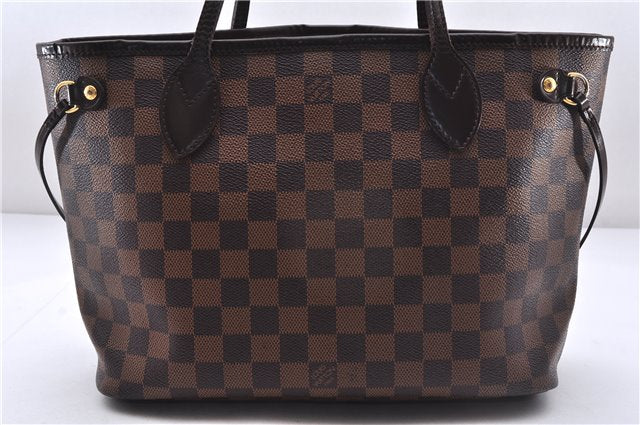 Authentic Louis Vuitton Damier Neverfull PM Shoulder Tote Bag N51109 LV 7359E