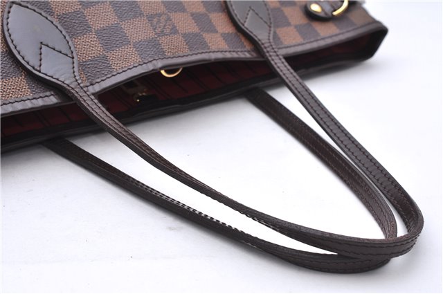 Authentic Louis Vuitton Damier Neverfull PM Shoulder Tote Bag N51109 LV 7359E