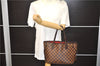 Authentic Louis Vuitton Damier Neverfull PM Shoulder Tote Bag N51109 LV 7359E