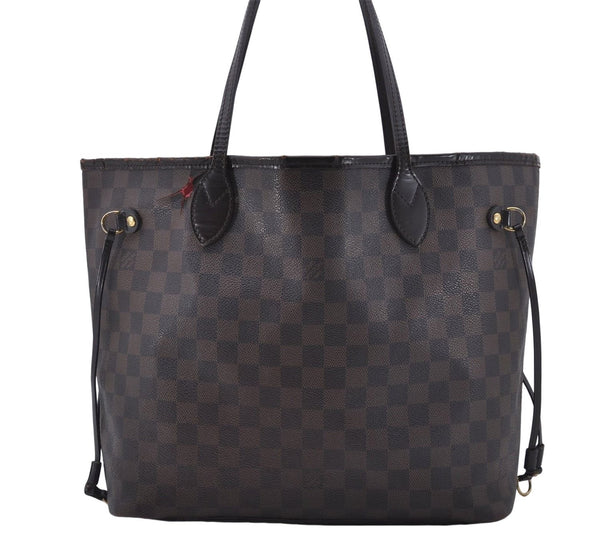 Authentic Louis Vuitton Damier Neverfull MM Shoulder Tote Bag N51105 LV 7521D