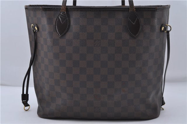 Authentic Louis Vuitton Damier Neverfull MM Shoulder Tote Bag N51105 LV 7521D