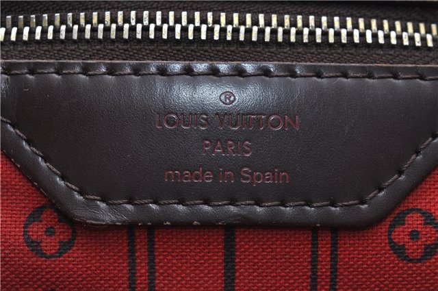 Authentic Louis Vuitton Damier Neverfull MM Shoulder Tote Bag N51105 LV 7521D