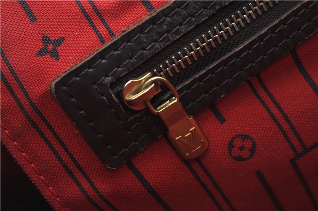 Authentic Louis Vuitton Damier Neverfull MM Shoulder Tote Bag N51105 LV 7521D