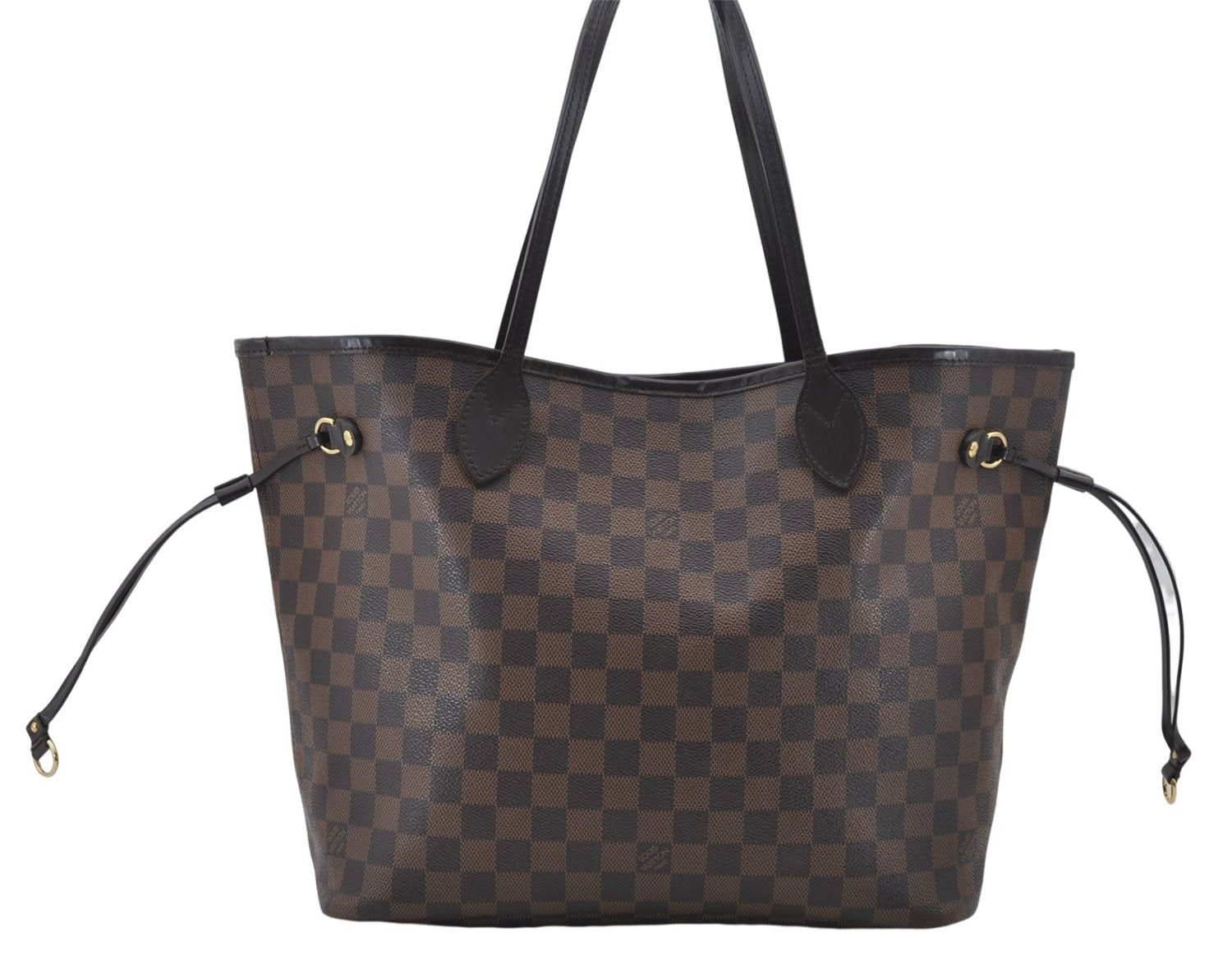 Authentic Louis Vuitton Damier Neverfull MM Shoulder Tote Bag N51105 LV 7565E