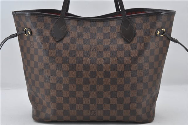 Authentic Louis Vuitton Damier Neverfull MM Shoulder Tote Bag N51105 LV 7565E
