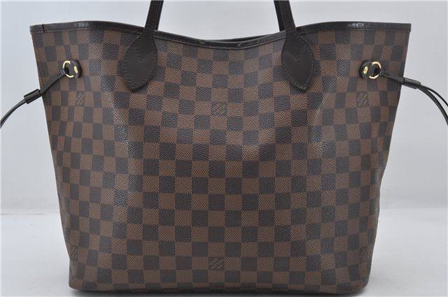 Authentic Louis Vuitton Damier Neverfull MM Shoulder Tote Bag N51105 LV 7565E