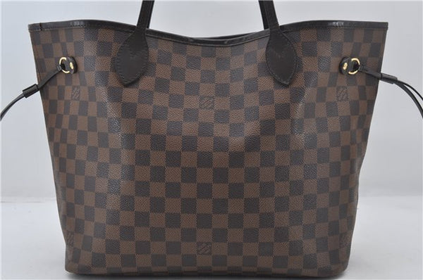 Authentic Louis Vuitton Damier Neverfull MM Shoulder Tote Bag N51105 LV 7565E